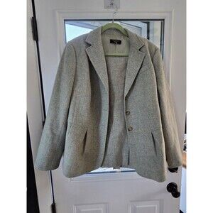 Talbots Woman's 18W Pale Green Blue Wool Skirt Suit W/ Blazer
